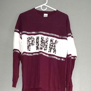 Victoria Secret long PINK long sleeve top